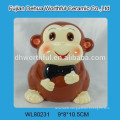 Beautiful ceramic plate in monkey shape